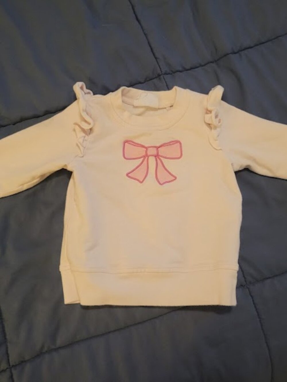 Angel Dear Bow Ruffle Sweatshirt 12-18 months